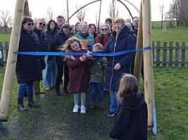 Sandra Evans (chairperson) Ashby Rotary Impact Group, members and public at the opening ceremony